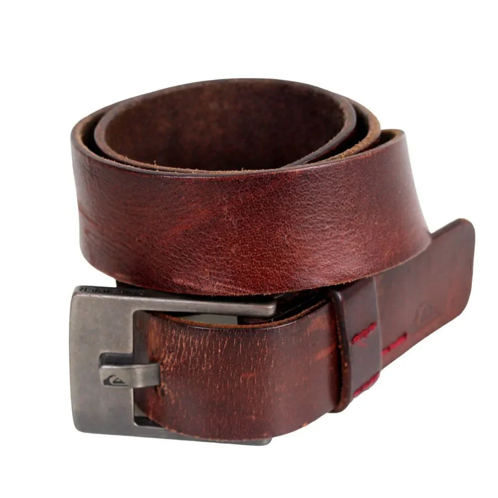 Quiksilver SADDLE BROWN GENUINE LEATHER 1.3/8